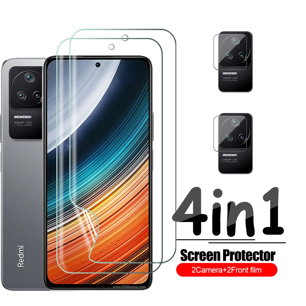 

4in1 Screen Protectors For Xiaomi Redmi K40S K20 Pro K40 K40Pro Plus K50Pro K50 Gaming Front Hydrogel Film Protection Lens Glass