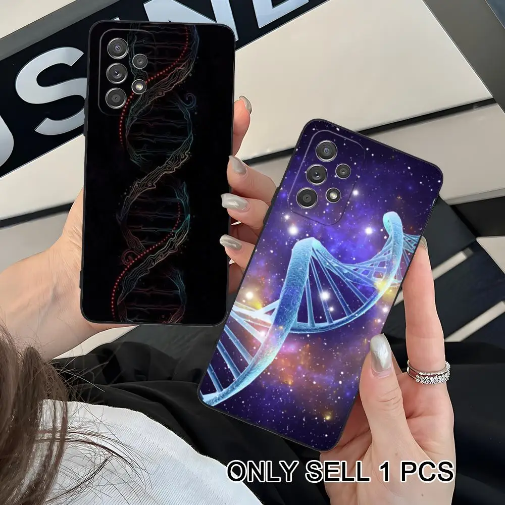 Фото Чехол для телефона Samsung Galaxy A26 25 24 23 22 21 17 16 15 14 13 12 11 5G с дизайном «ДНК и нейроны», мягкий, из ТПУ, противоударный №2
