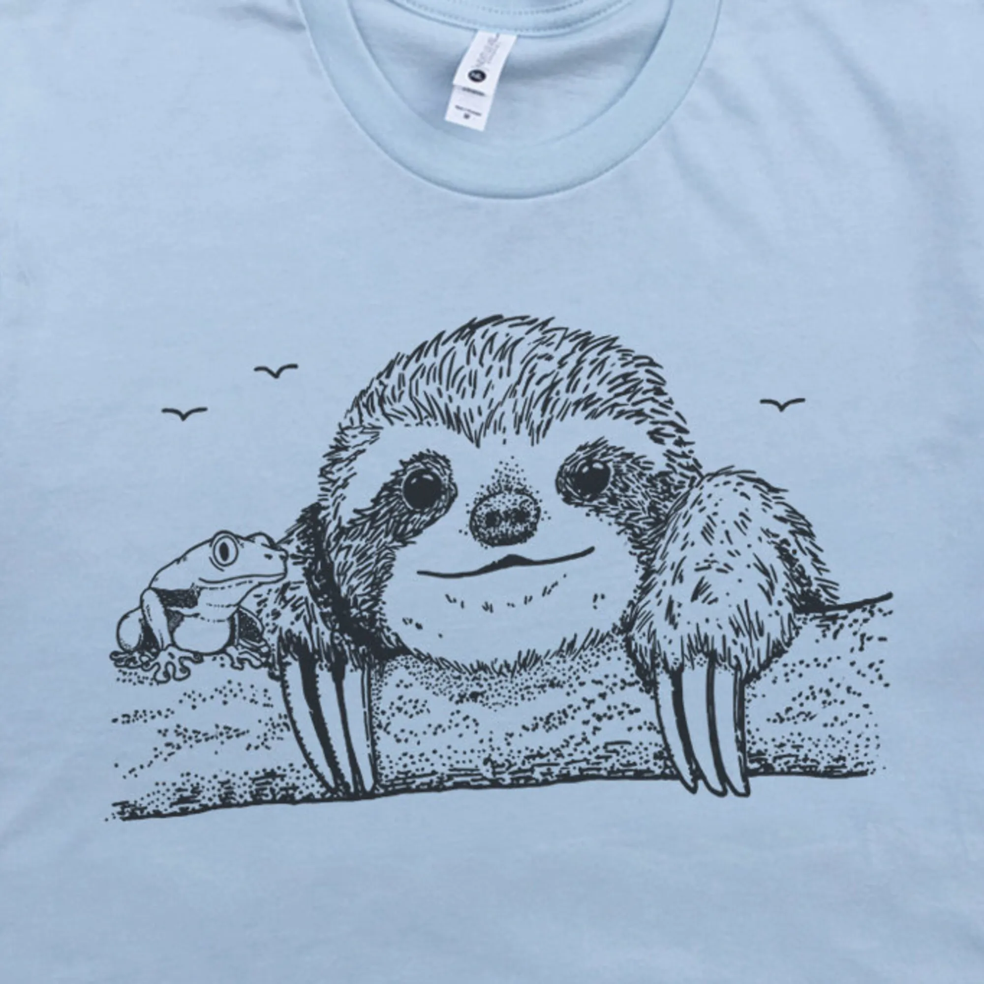 Детская футболка Ленивец с рисунком дерева лягушки милые забавные животные для