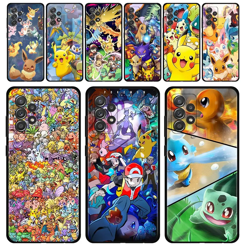 

Cartoon Pokemon Family Elf Animal For Samsung Galaxy A71 A51 A12 A21s A23 A52 A72 A22 A02s A03s A52s A53 A73 A32 A33 A13 Case
