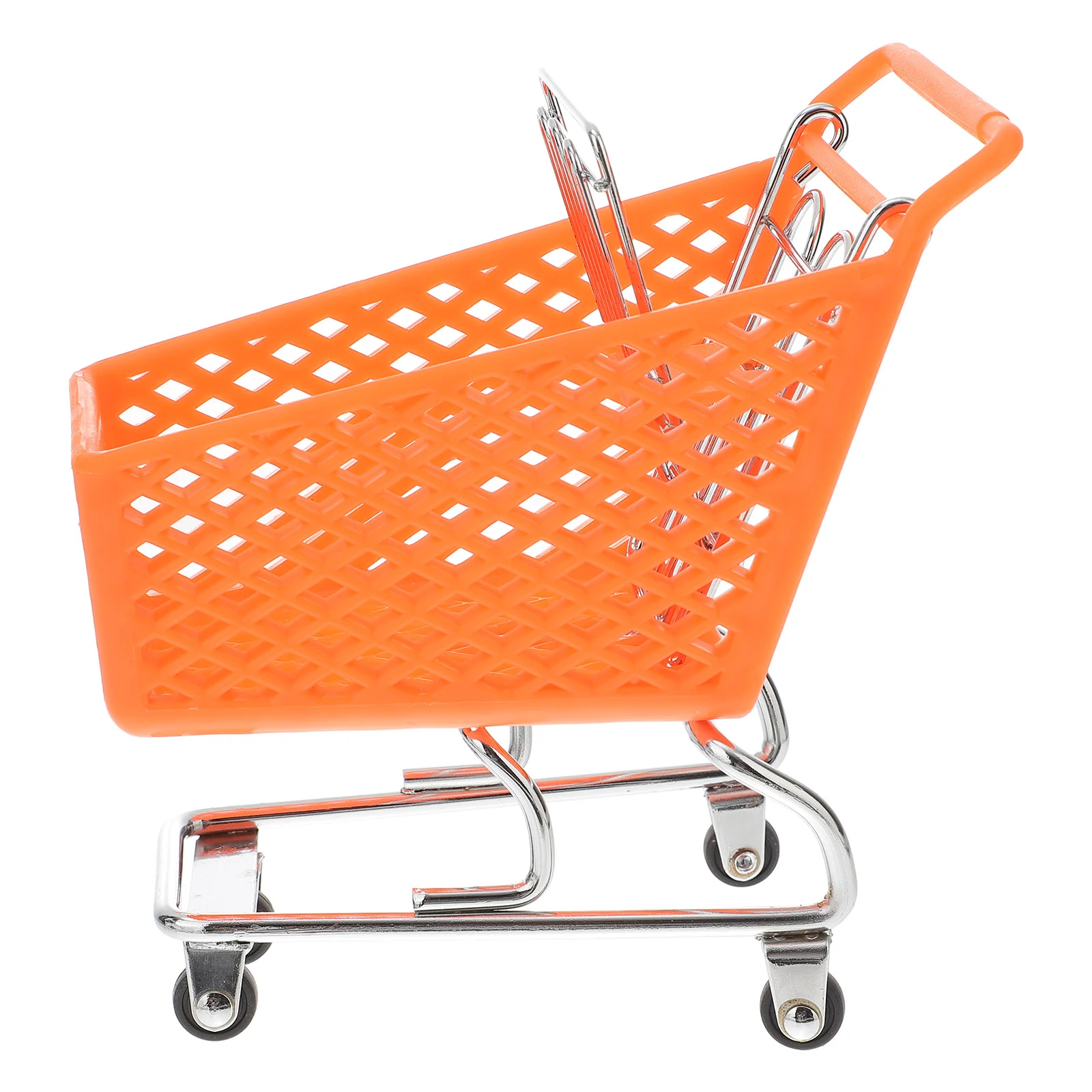 

Cart Shopping Mini Toy Trolley Supermarket Miniature Grocery Basket Storage Holder Deskhandcart Market Kids Carts Model Toyspen