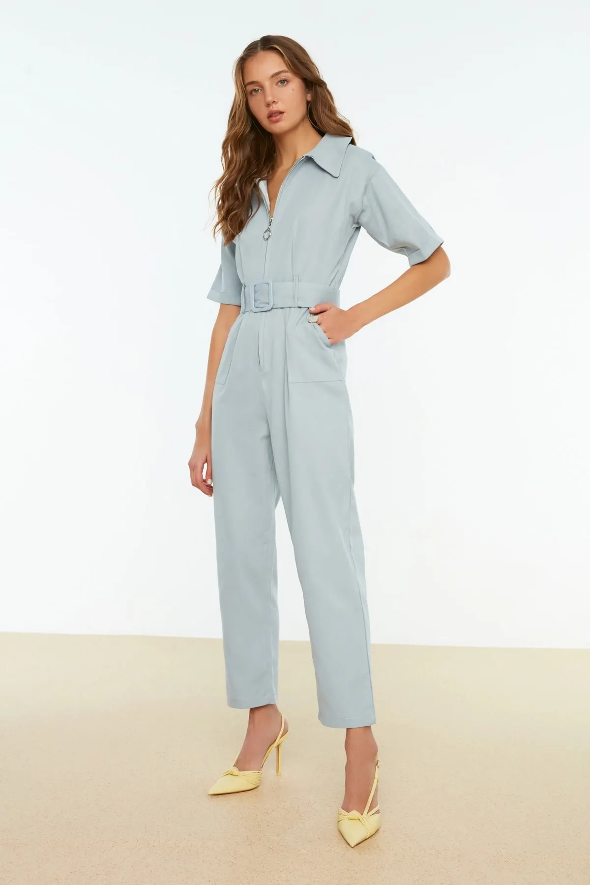 

Women's Overalls Blue Belt Jumpsuit Style Hot Casual Sleeveless Loose Baggy Trousers Jumpsuit Jumpsuit Pants Romper Jumpsuit Jumpsuit