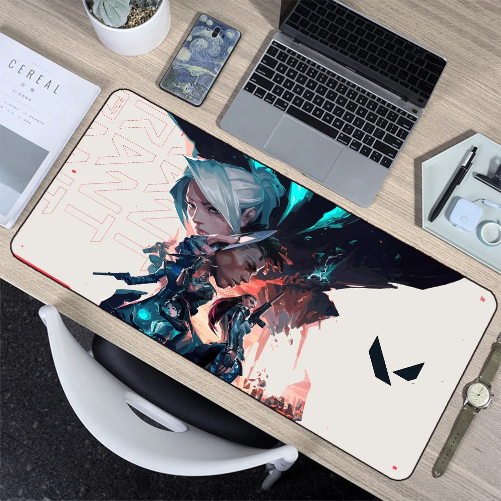 

Fearless Contract Game Mouse Pad Valorant Multi Hero Oversized Boys Thickened Lock Edge Non-slip Computer Desk Pad Keyboard Pad