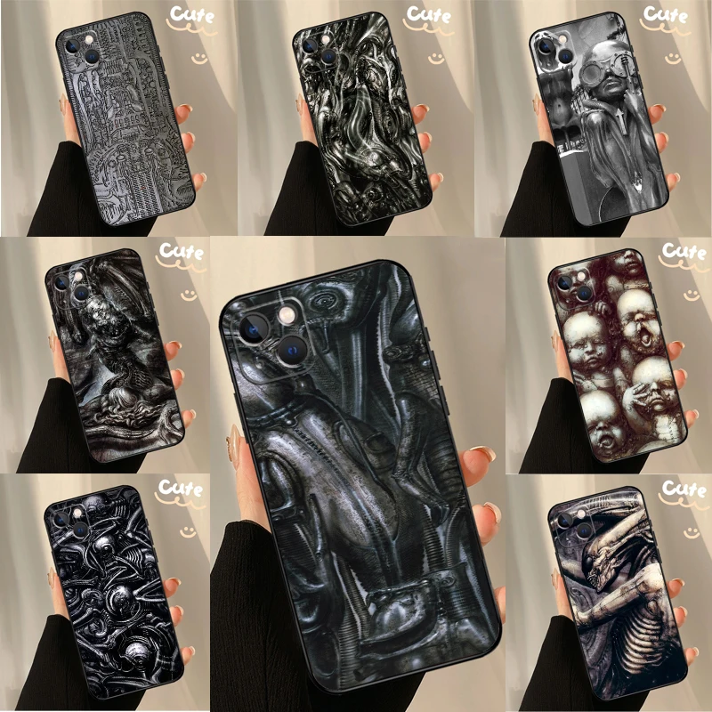 Чехол для телефона Hr Giger Li II чехол iPhone SE 2022 XR X XS Max 7 8 Plus 12 13 Mini 11 14 15 Pro