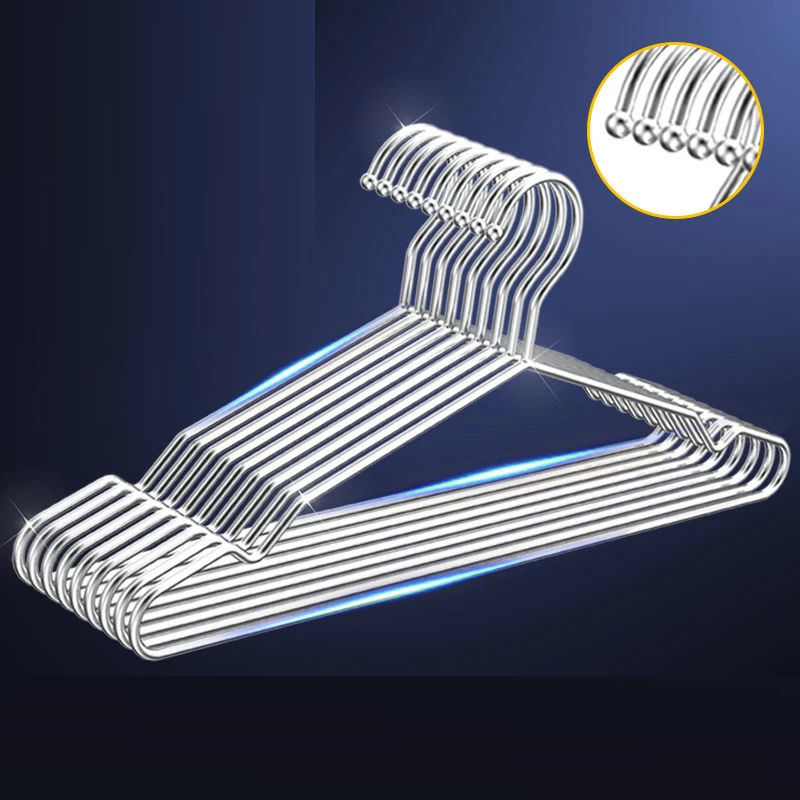 

8pcs/lot Stainless Steel Strong Metal Wire Hangers, Coat Hanger, Standard Suit Hangers, Clothes Hanger 32/40/42/45cm