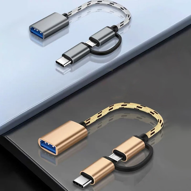 

Адаптер 2 в 1 с Micro USB Type-C на USB 3,0