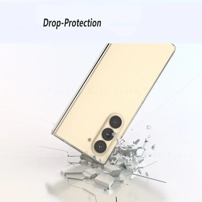 Прозрачный Жесткий Чехол Для ПК Samsung Galaxy Z Fold 6/5/4/3/2-передняя И Задняя Защитная