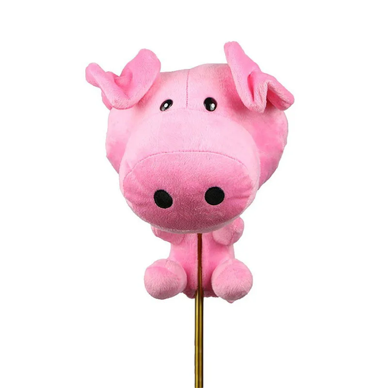 

Novelty Plush Animal Pink Pig Shaped Head Covers Golf Club Driver Wood Headcover Protector Universal Fit Most 460cc/No.1 Drivers