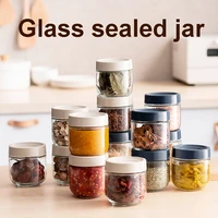 glass spice storage and organization sealed seasoning container salt and pepper shakers cereal dispenser sugar coffee tea jar