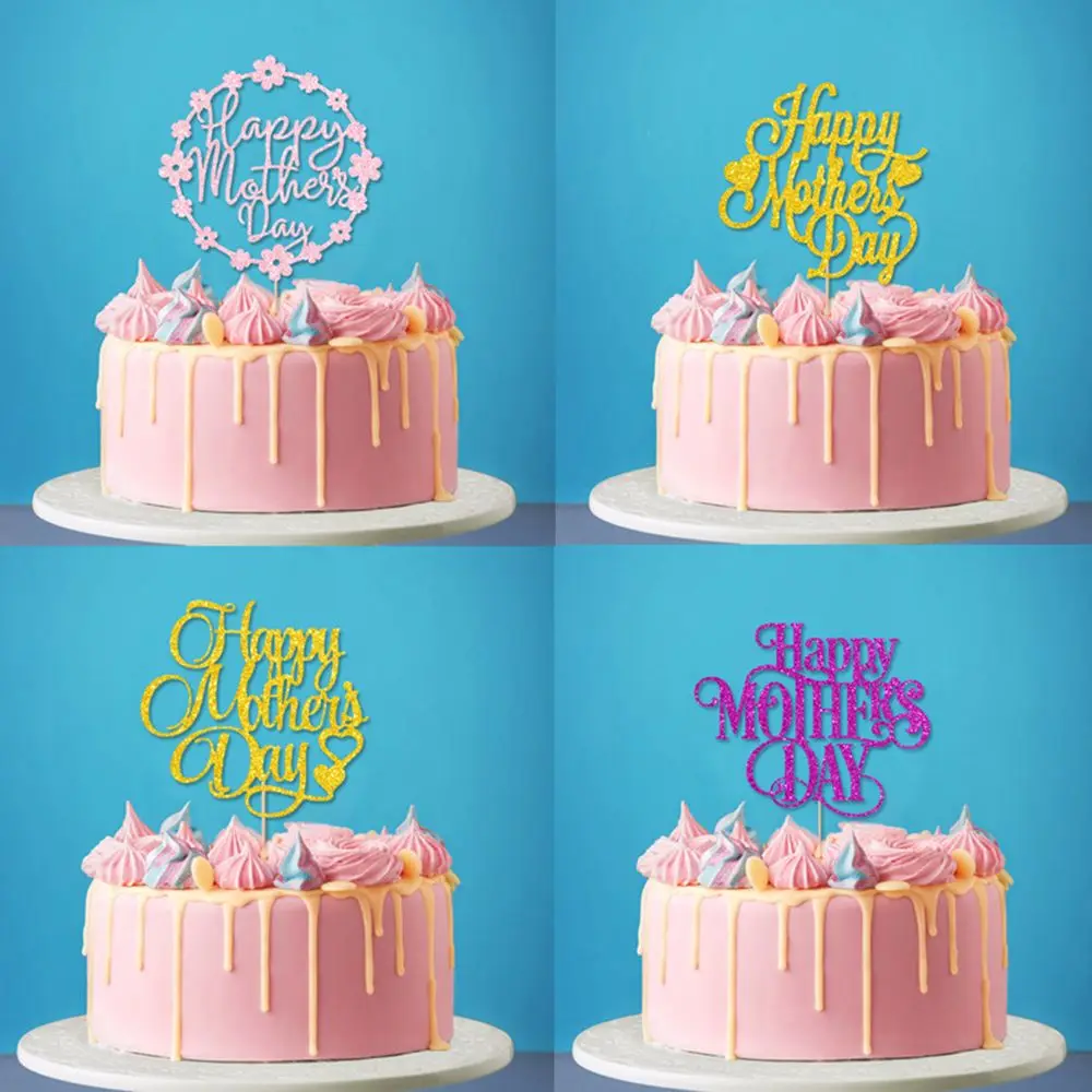 

Fashion Party Supplies DIY Gifts Birthday Decoration Cake Plugin Cake Topper Cupcake Picks Happy Mother's Day