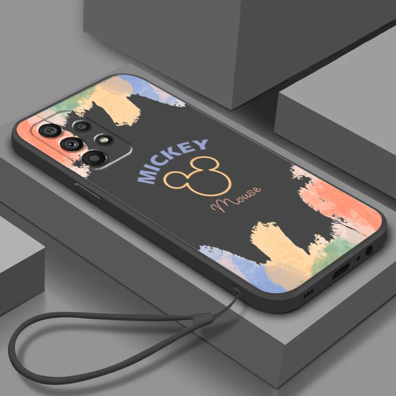 

Mickey Minnie Mouse Stitch Liquid Rope Phone Case For Samsung A73 A72 A71 A52 A53 A54 A51 A42 A34 A32 A14 A21 A13 A04 A03