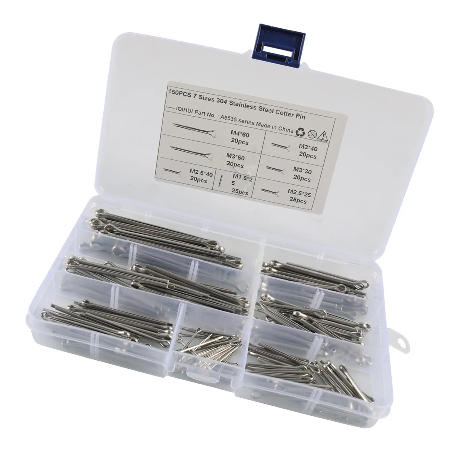 Ассортимент шплинтов для небольшого ремонта автомобилей 150 шт.