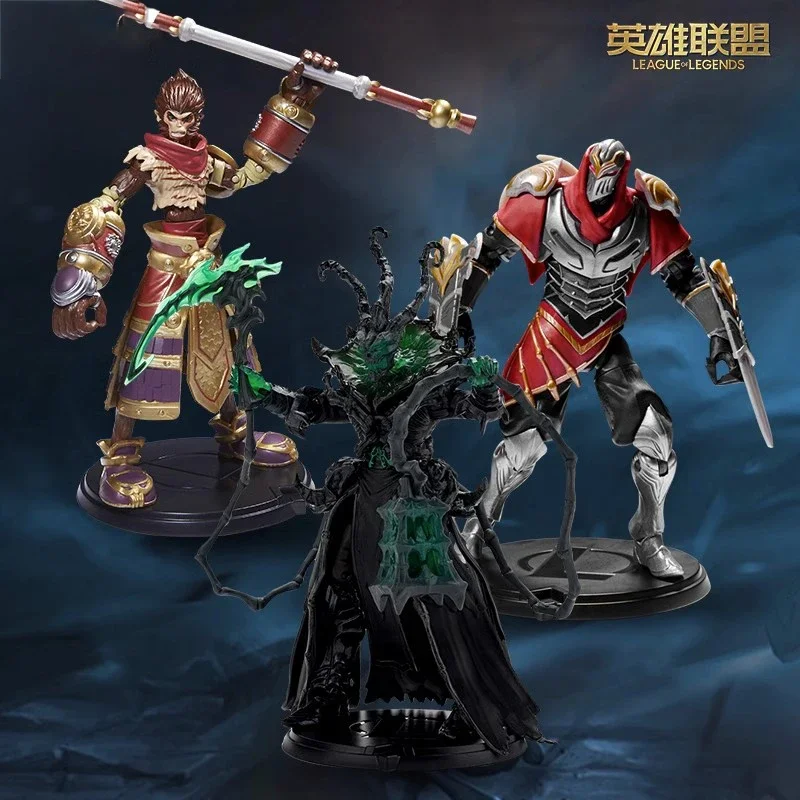 

Original League Of Legends Anime Action Figures Thresh Zed Wukong Action Figure Standing Pvc Statue Movable Figures Boy Toy Gift