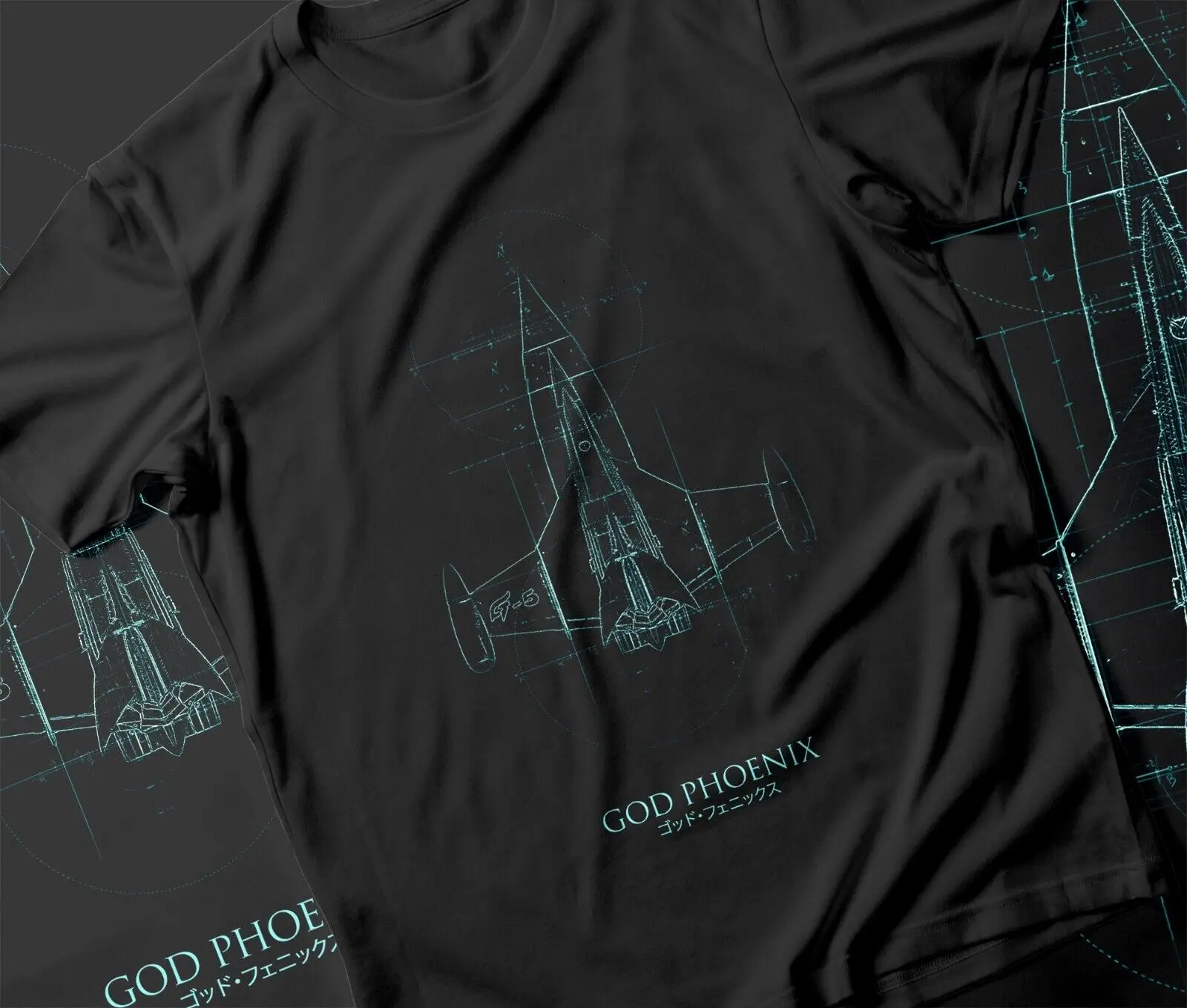 G-Force Gatchaman чертеж Phoenix 70s аниме VTG ретро-Футболка Tee