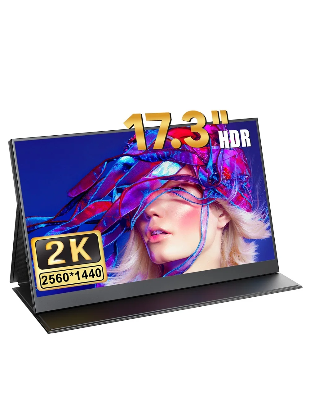 

Портативный монитор 17,3 дюйма, мобильный дисплей 2K 1080P Full HD IPS HDR с Type-C Mini HDMI для PS4 Xbox Switch ноутбука ПК Mac