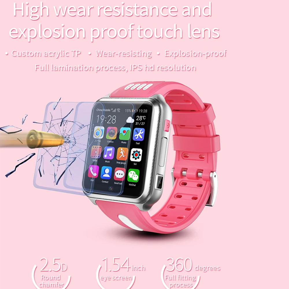 H1 4G GPS Wifi локализация студентов смарт часы детский телефон андроид 9.0 системные