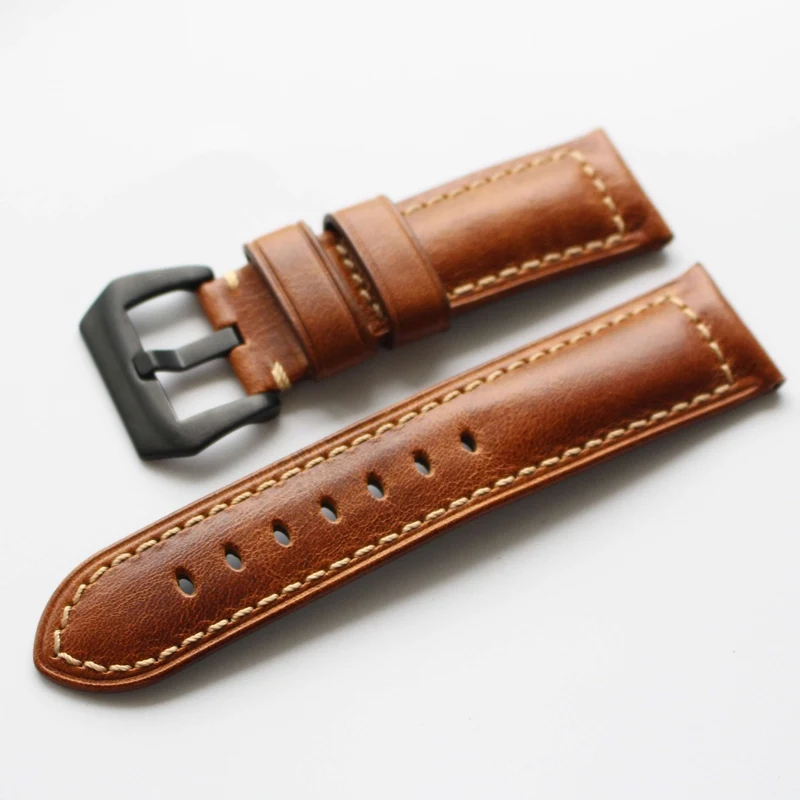 

2020 new Watchbands 20mm 22mm 24mm 26mm High-end retro Calf Leather Watch band Watch Strap with Genuine Leather Straps for PAM
