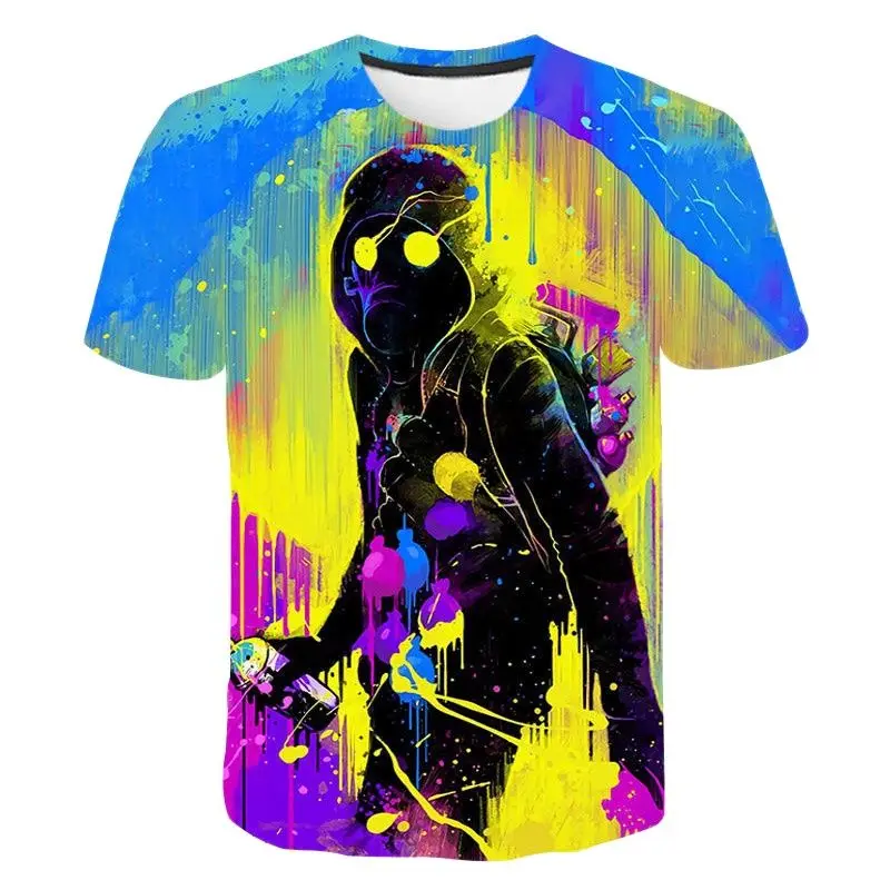 

Футболка с коротким рукавом и круглым вырезом для мужчин и женщин, модная уличная рубашка в стиле хип-хоп, с принтом в стиле Харадзюку, художественный принт граффити, лето