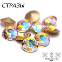 ctpa3bi new paradies shine color rivoli accessories glass beads round adhesive nail art rhinestones applique for clothes