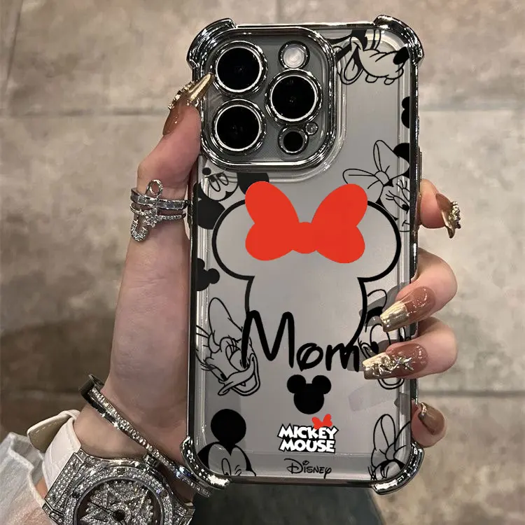 Mickeys Minnies Yk2 Красный милый чехол с покрытием для Xiaomi 14 14Pro 13 13Pro Poco F4 F5 X5 X3 4G 5G