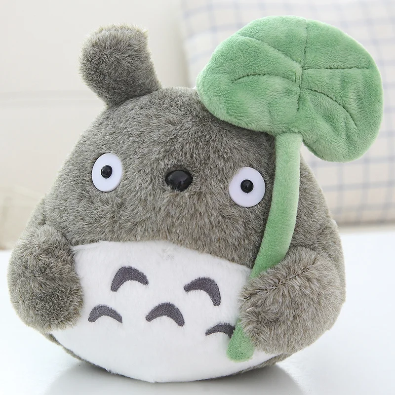 Totoro плюшевая игрушка милая кошка японская аниме фигурка Тоторо с листьями лотоса