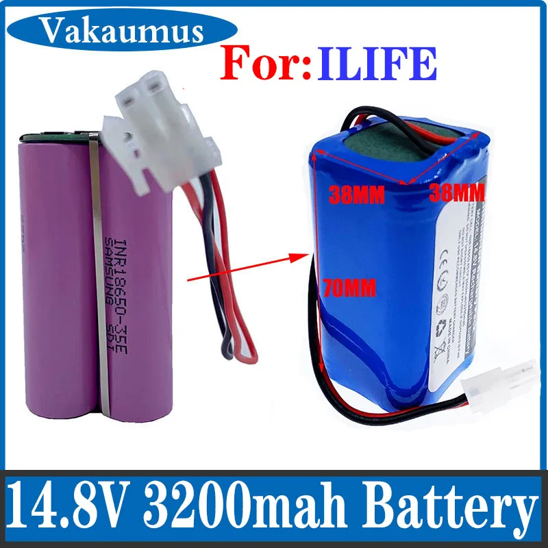 

High Quality Original Chuwi Rechargeable Battery 14.8V 3200mAh FOR ILIFE Ecovacs V7S A6 V7S Pro Chuwi ILife
