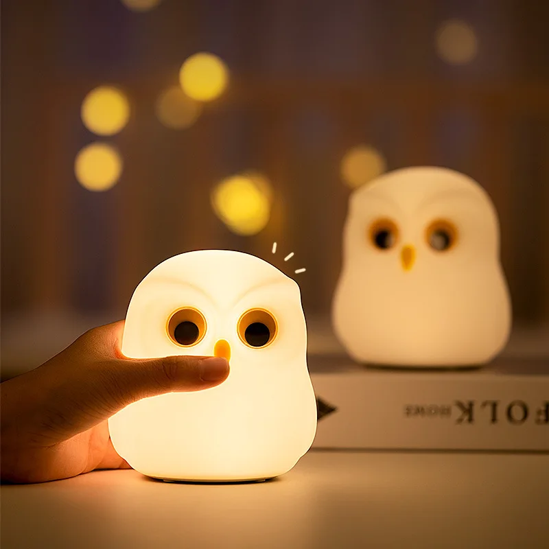 

Cartoon Night Light Soft Silicone USB Rechargeable Touch Night Lamp For Children Baby Kids Gifts Bedroom Decoration Lighting