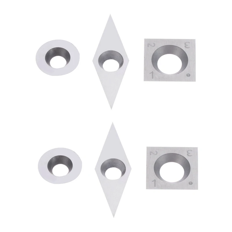 

6Pcs Tungsten Carbide Inserts Cutter Set For Wood Turning Working Lathe Tool