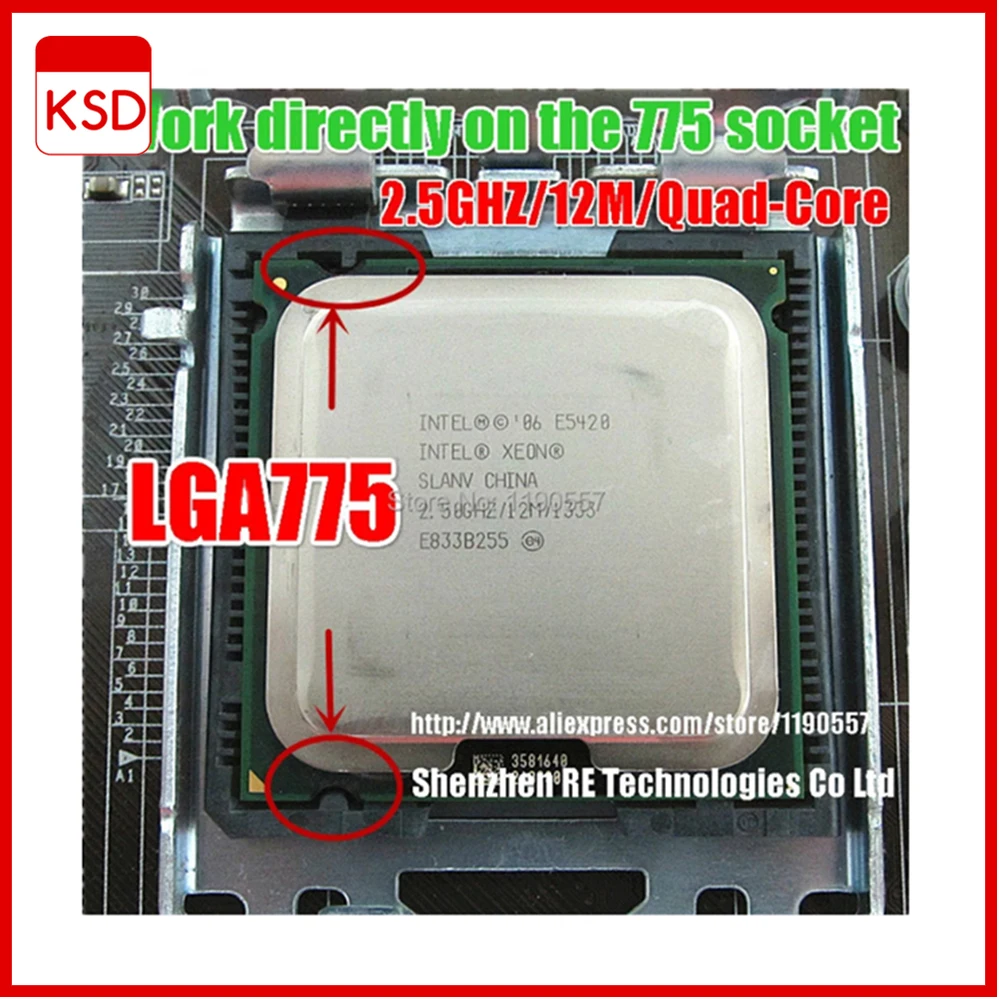 

Intel xeon E5420 cpu 2.5GHz 12M 1333Mhz 80W Processor Work on LGA 775 motherboard