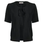 Женский винтажный вязаный кардиган BP, пуховый трикотажный свитер с короткими рукавами и вырезами по краю