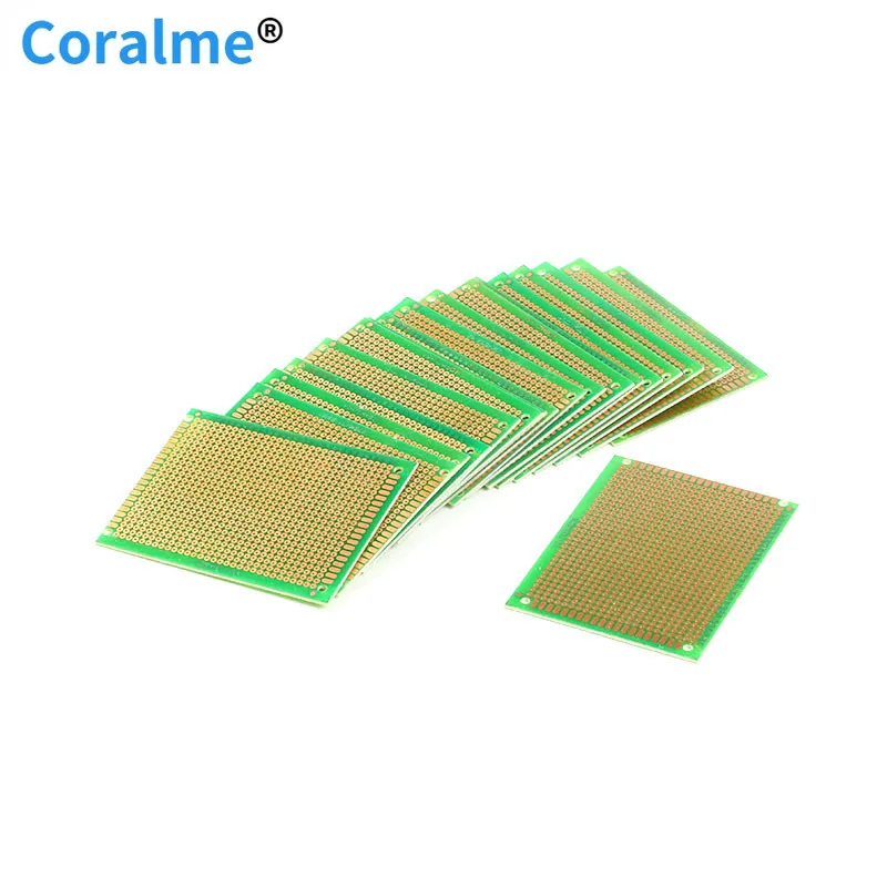 2pcs 7X9cm FR4 Single Side PCB Prototype Universal Experiment Printed Circuit Board Epoxy Glass Fiber FR-4 Green 7*9cm |