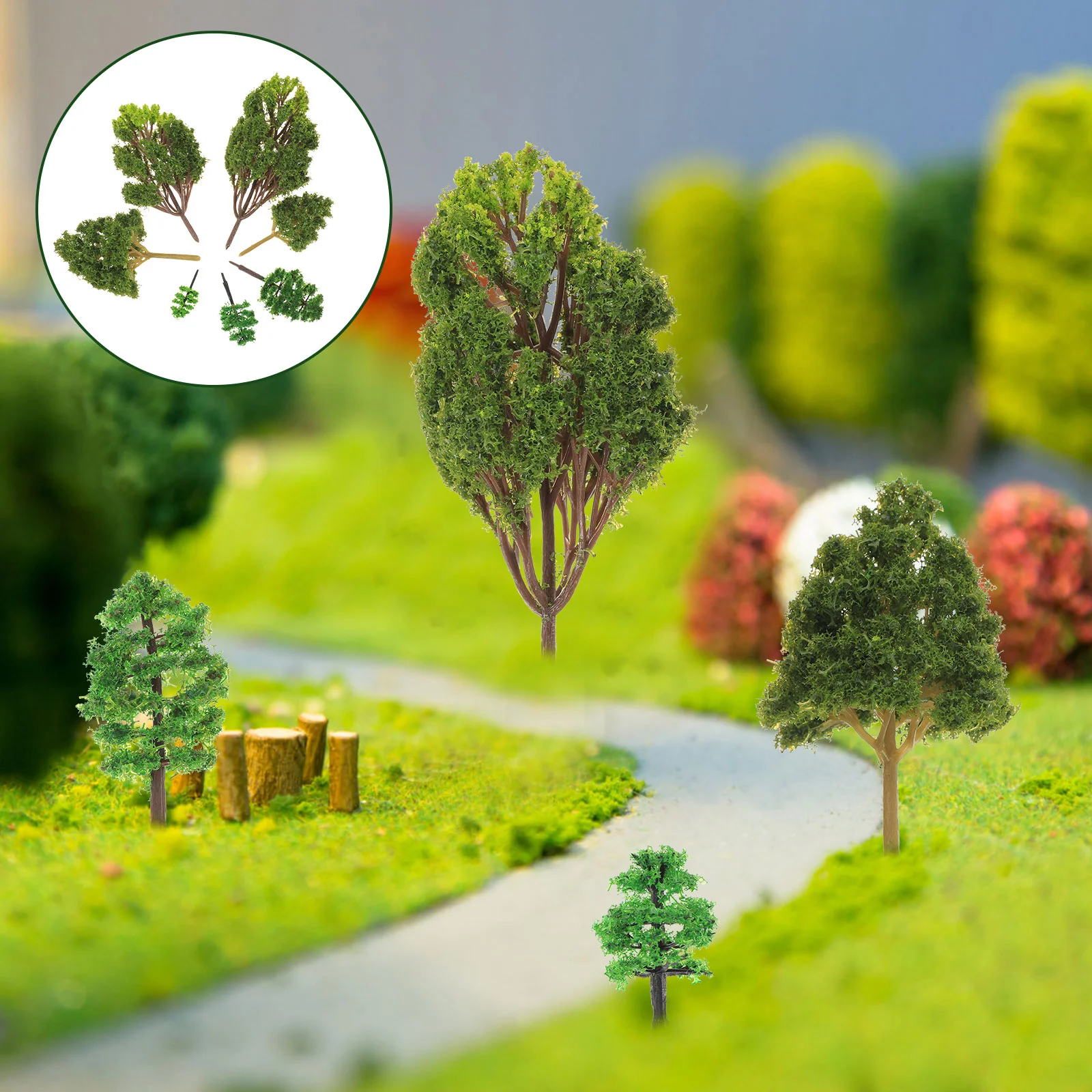 

Trees Model Mini Diorama Scenery Miniature Diy Simulation Scene Terrarium Supplies Accessories Railroad Landscape Models Forest