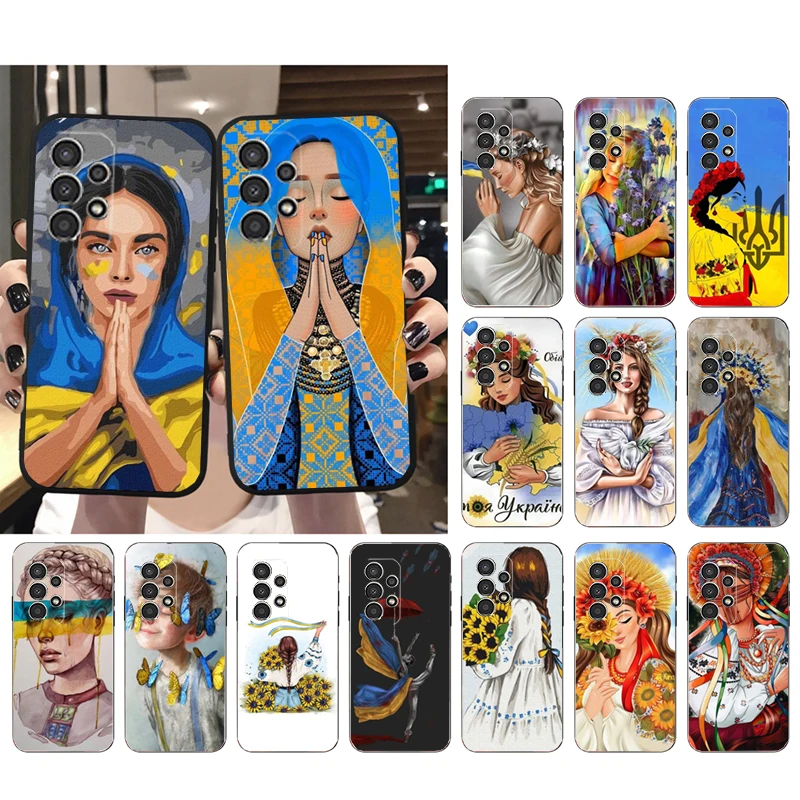 

Love Ukraine Girl Phone Case for Samsung Galaxy A73 A13 A22 A32 A71 A33 A52 A53 A72 A73 A51 A31 A23 A34 A54 A52 A53S Funda