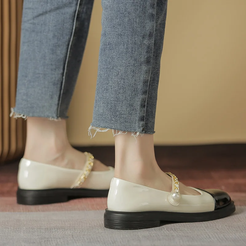 

Женские туфли 2023, элегантные оксфорды, женская обувь, подходящая ко всему обувь на платформе, Новинка лета, Кожаные классические туфли на толстой подошве в стиле ретро из искусственной
