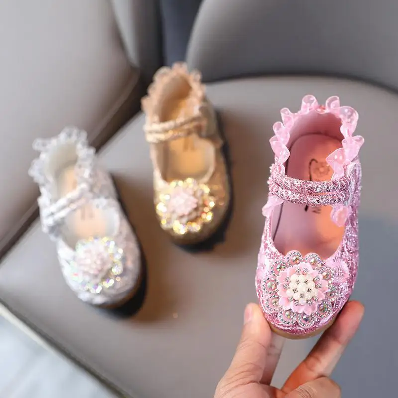 

Toddler Shoes Infant Flower Princess Baby Shoes Fashion Soft Non-slip Kids Girls Sweet Simple Casual Performance Shoes G628
