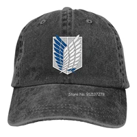 attack on titan logo baseball caps wings of freedom mikasa mens cotton hats japanese anime cap for women unisex casual hat
