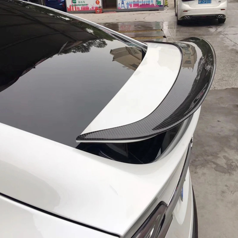 Модель X глянцевый черный спойлер на заднее крыло из углеродного волокна для Tesla
