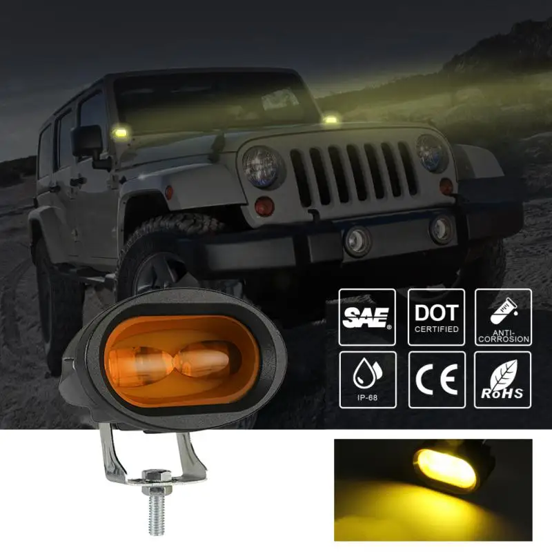 

4 Inch 20W LED Work Light 6D Lens Car Driving Fog Spot Light Oval Offroad LED Work Lamp Truck SUV ATV Spotlight Car Lights