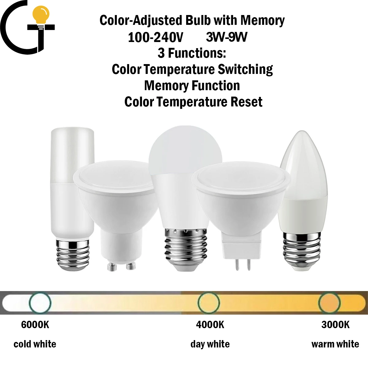 цветовая Регулируемая лампа