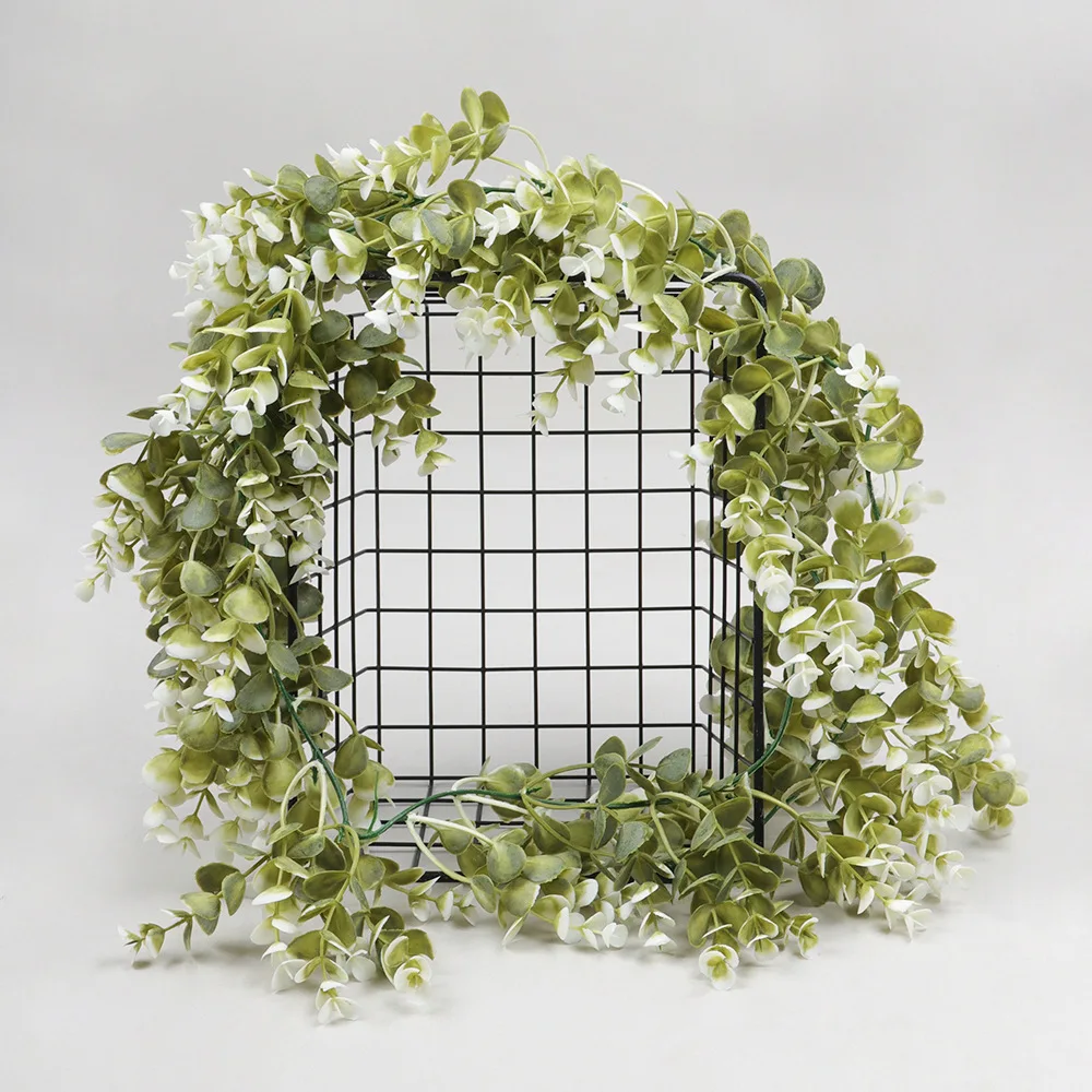 Искусственные листья эвкалипта короткие ветки цветы из искусственного спрей