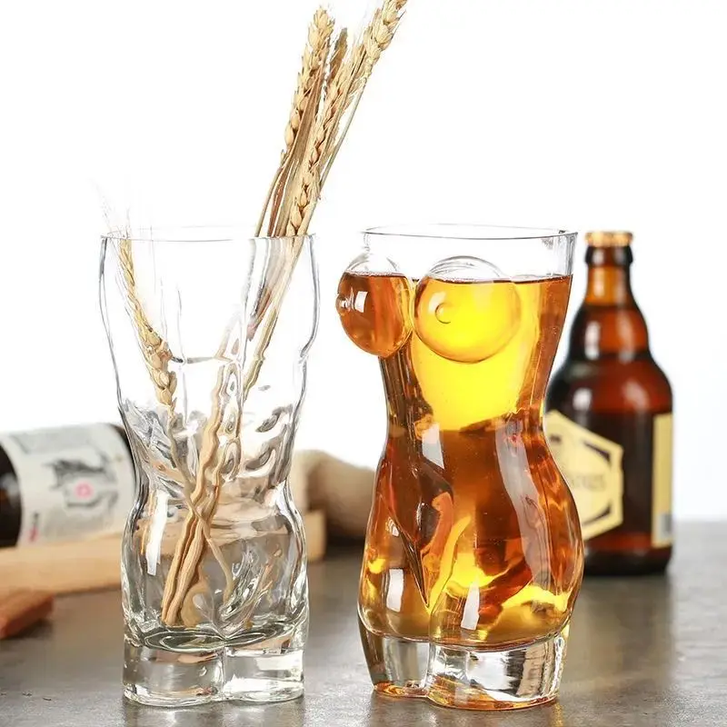 Tok Tok Beer Glass Glass Creative Large Beer Glass Commercial Personality Human Cup Super Large Draft Beer Cup Bar