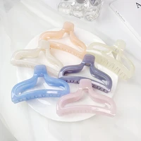 9 5cm jelly candy color hair clip claw female catch clip back head shark clip for woman ponytail holder clips