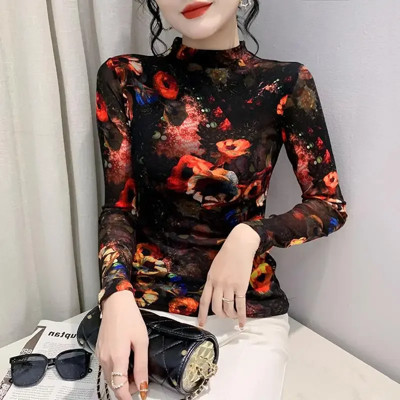 Новинка 2022 женская футболка с длинным рукавом уменьшающая возраст модная