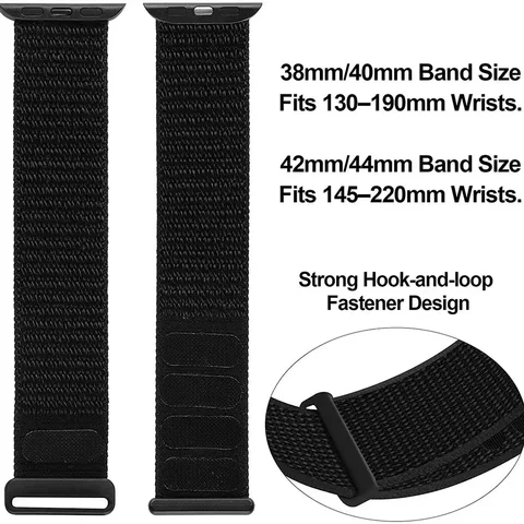 Ремешок нейлоновый для Apple Watch 10 9 8 7 45 мм 41 мм 42 мм 46 мм Ultra 49 мм, Воздухопроницаемый Двухсекционный браслет для iWatch6 5 4 SE Correa