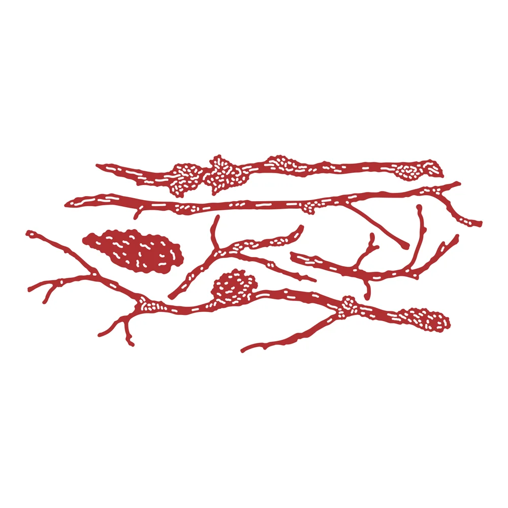 

Металлические Вырубные штампы в виде веток, украшение, трафарет, тиснение, шаблон «сделай сам», поздравительная открытка ручной работы