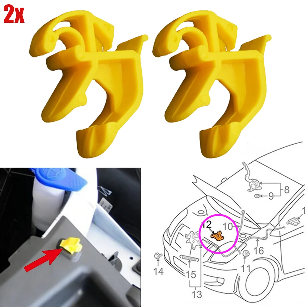 

2 шт. для Ford S-Max 2006-2014 Transit 2006-2021 Fiesta MK3 1989-1997 автомобильный капот, опорный стержень, фиксатор, зажим