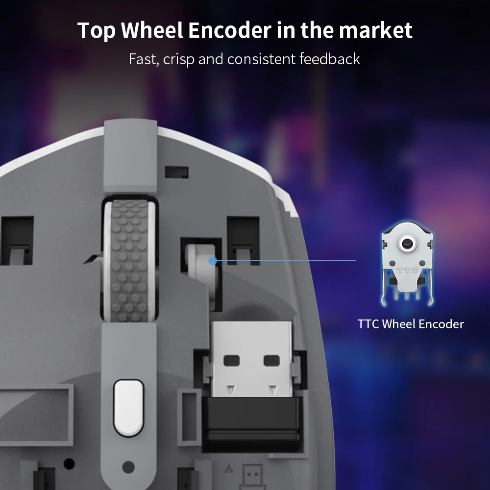 delux m820dc paw3335 wired wireless bluetooth gaming mouse 80 million clicks 16000 dpi rgb rechargeable mice for computers free global shipping