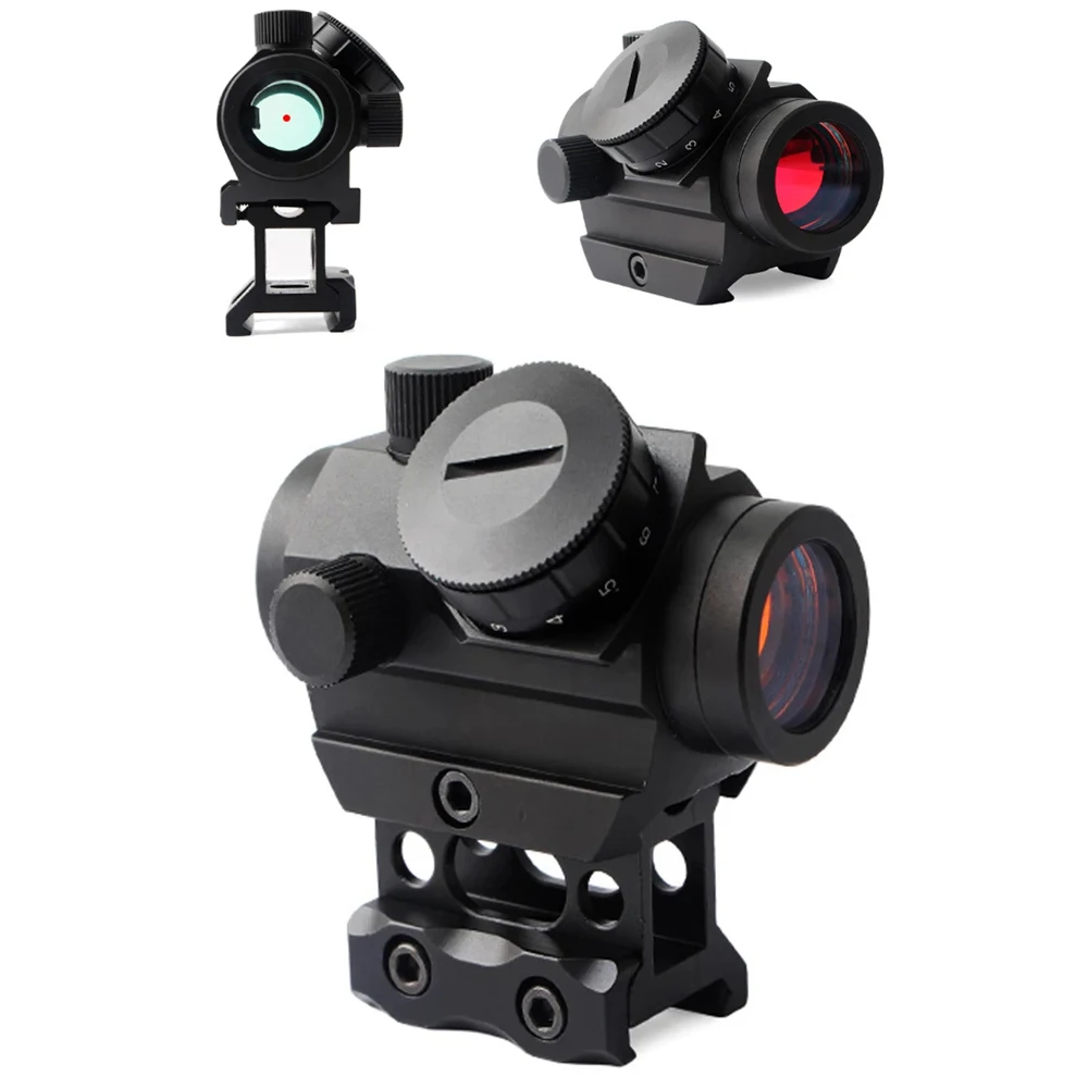 

Прицел T1G Red Dot Sight 1X20 с рельсовым креплением 20 мм и 1 дюймовым увеличивающим рельсовым креплением, тактические аксессуары для страйкбола и ох...