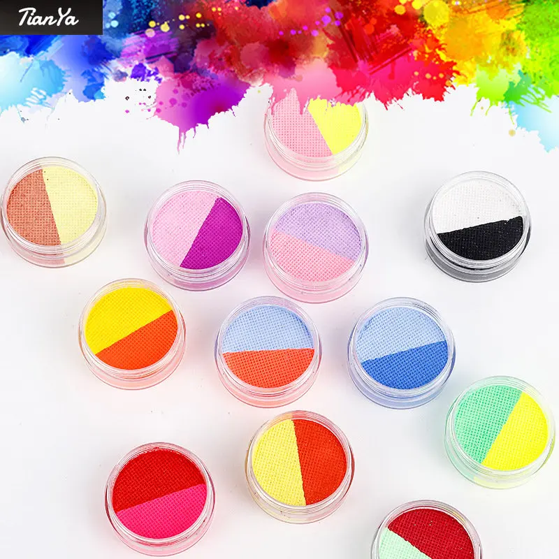 

24-color Box Water Soluble Oil Color Face Color Body Art Painting Halloween Fluorescent DIY Stage Makeup Painting The Spot