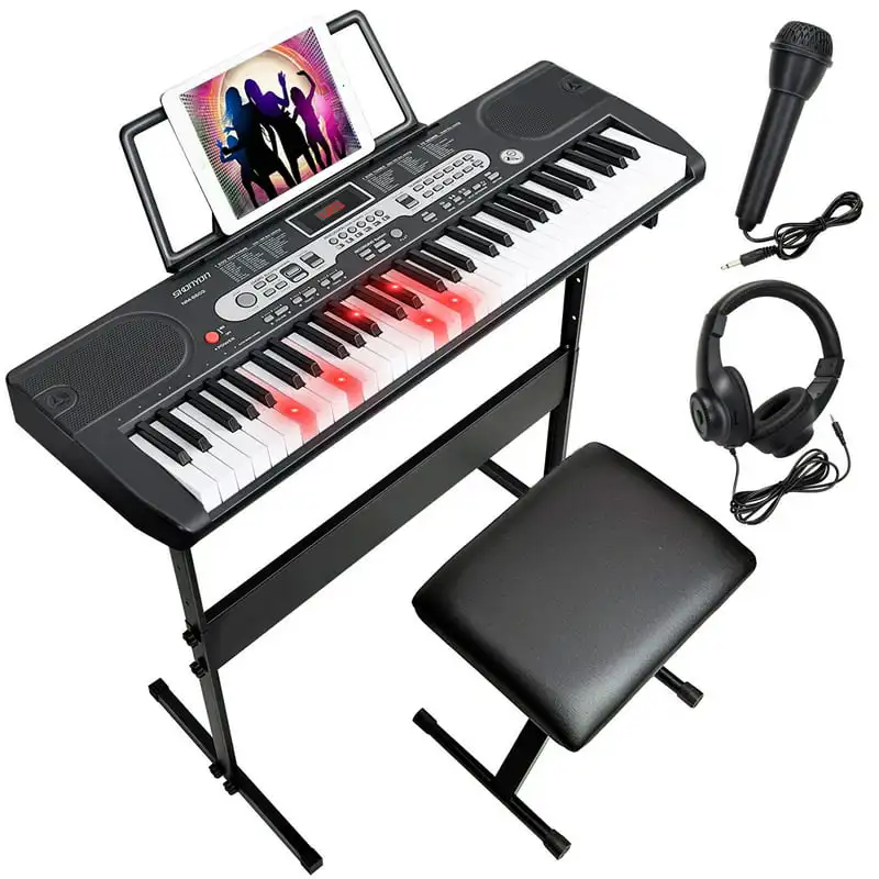 

Key Keyboard Set with Lighted Keys Portable Piano Kit